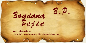 Bogdana Pejić vizit kartica